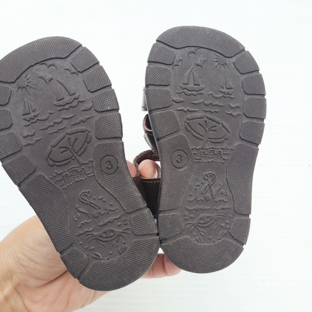 T.K.S. baby boy brown leather fisherman sandals - Picture 3 of 7